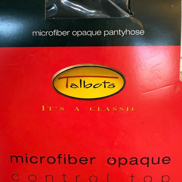 Talbots Microfiber Opaque Control Top Pantyhose Size B Brown VTG Inspired Hosier - Picture 5 of 10